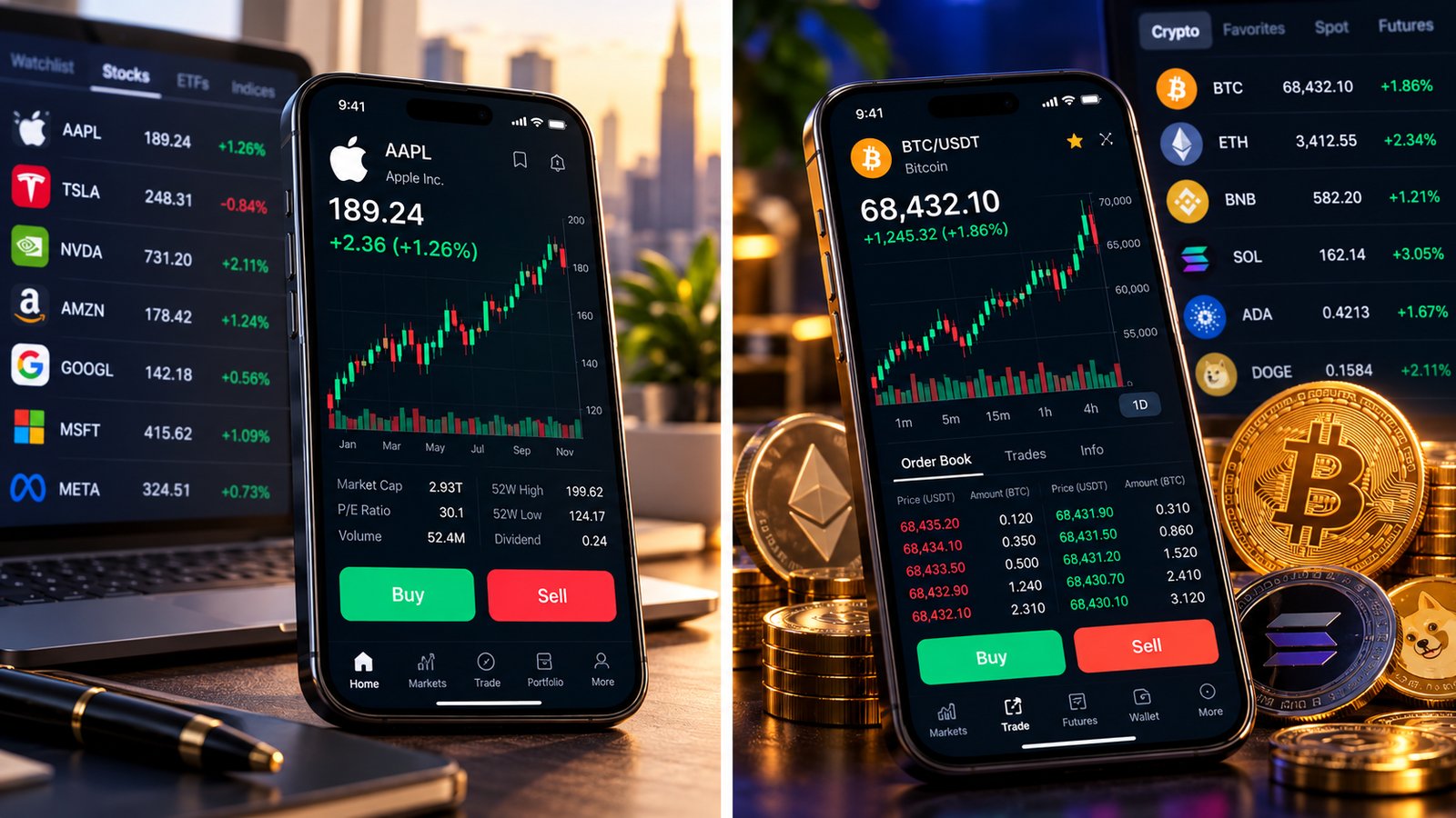 Wasserfall Investtra — desktop and mobile trading terminal